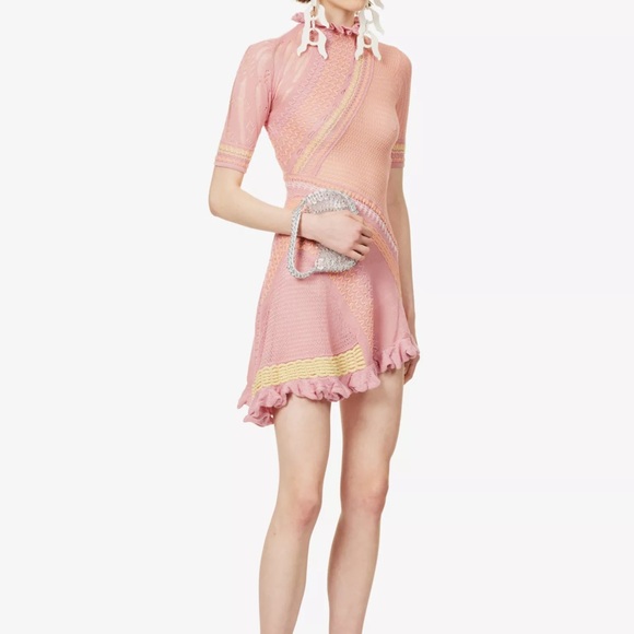 Roberta Einer Baby Ali Knit Peach Mini Dress - Picture 2 of 9